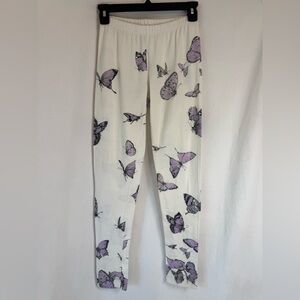 Butterfly Print Lightweight Fabric Leggings